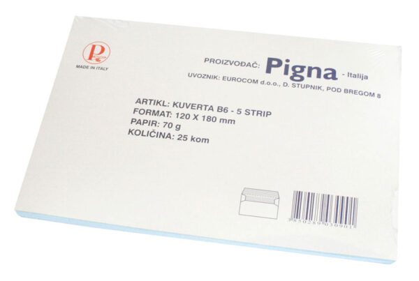 05409-EC Kuverta 12x18 B6-5 strip plava 80gr. MM 25/1 P40