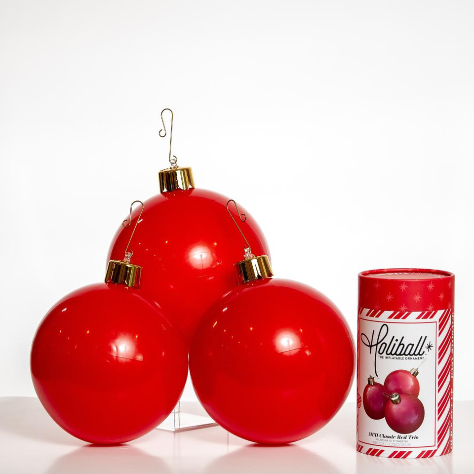 160293 Holiball Mini klasik crveni trio 20cm